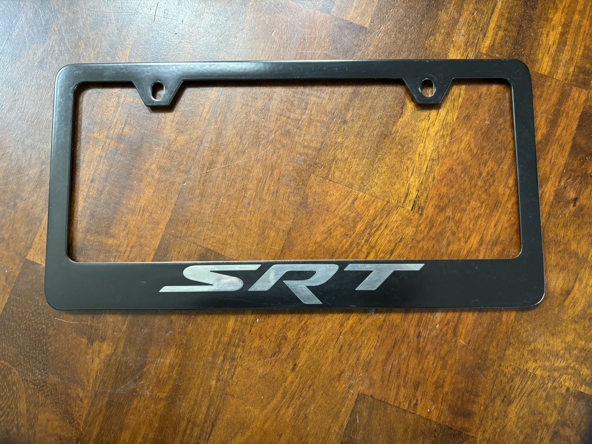 Dodge SRT Black Metal License Plate Frame New Condition