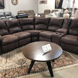 Reclining Sectional In Stock For Immediate Delivery