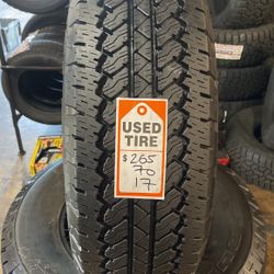 265/70/17 BRIDGESTONE DUELER AT $300.00 CASH PRICE 