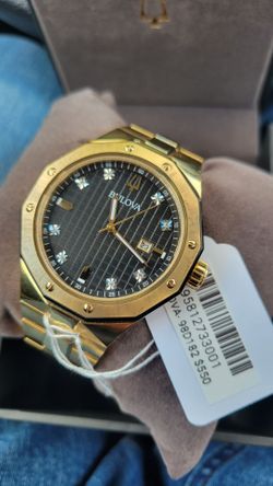 Bulova Classic 44mm Gold-Tone Stainless Steel Case and Bracelet Men's Wristwatch - 98D182