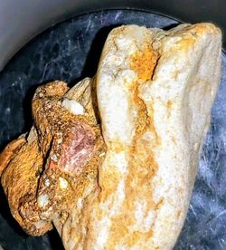 Nice multi color quartz specimen with  raw native gold deposits