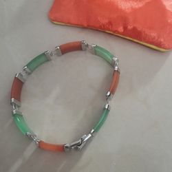 Sterling Silver Jade Bracelet
