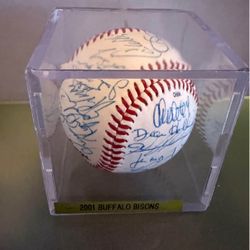 2001 Buffalo Bisons Signed Team Baseball 