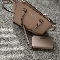 Pink Michael Kors Purse & Wallet