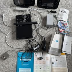 Nintendo Wii U Deluxe Set 32GB Black Console Bundle WUP-101 with