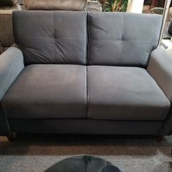 Brand New Gray Linen 2-Seater Loveseat