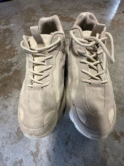 Beige sneakers size 12