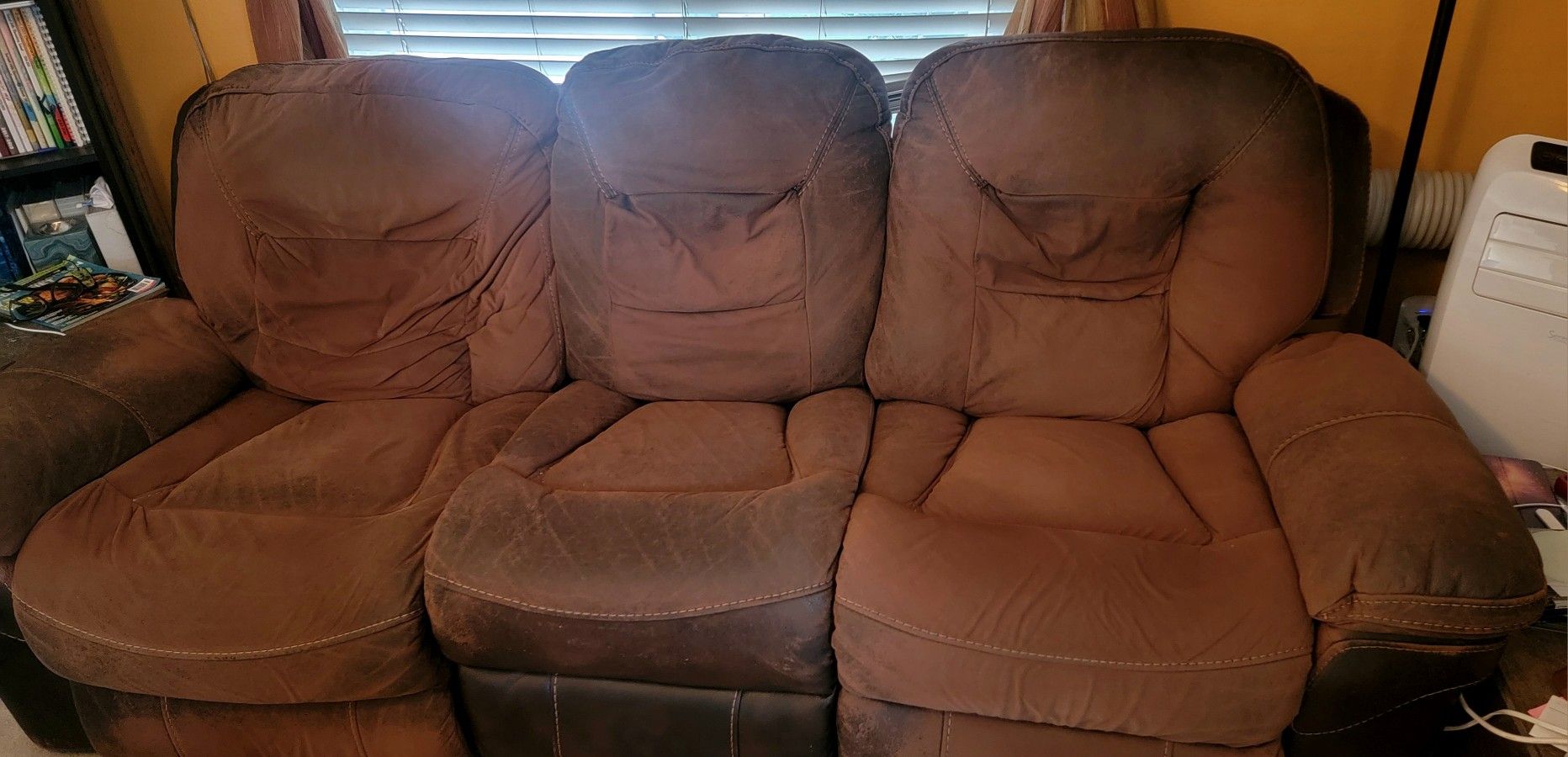 3-Seat Reclining Sofa with Reclining Rocker Arm Chair