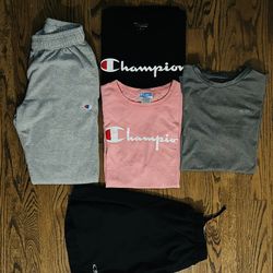 Men’s Boys Champion Athletic Apparel T-Shirt Shorts Sweats 4 Pieces 