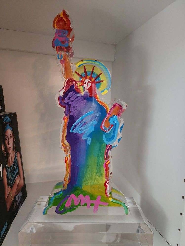 Peter Max Acrylic Sculpture.