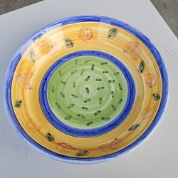 Caleca Fruit/Pasta/Vegetable Large Bowl Made In Italy!