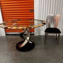 Glass Dining Room Table (4 chairs)