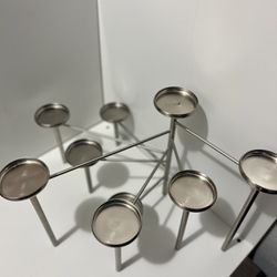 Aluminum Metal 9 Swing Arm Candle Holder