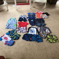 Boys Size 18 Months Carter’s, Cat & Jake Shorts Shirts Swim  And Pajamas
