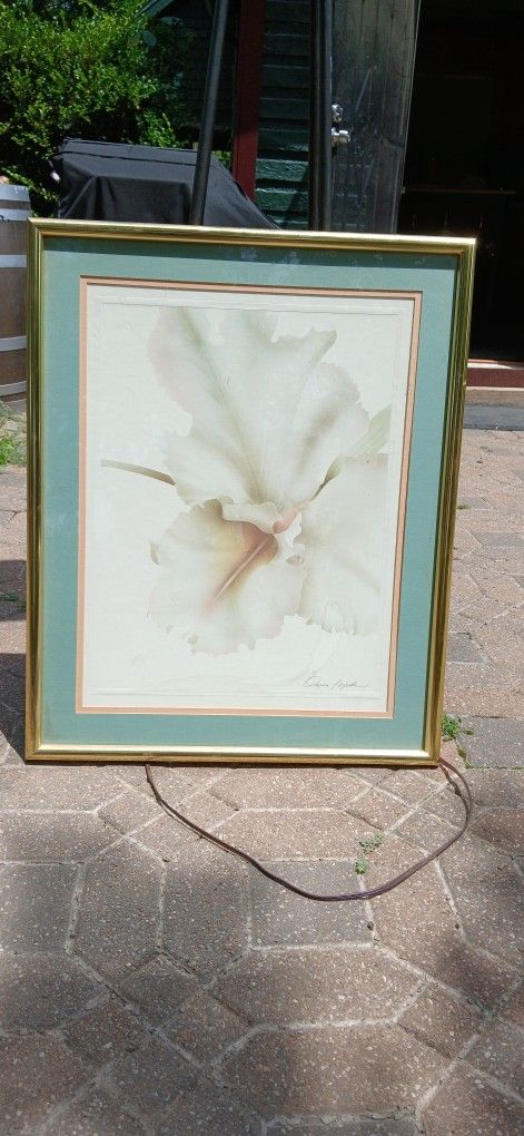 Lithograph "Flower In Bloom" By Oscar Tejeda