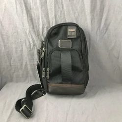 TUMl Black Nylon Crossbody Sling Bag 