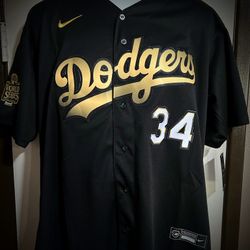 Los Angeles Dodgers #34 Fernando Valenzuela World Series Champion Baseball Jersey - S.M.L.XL.2X.3X