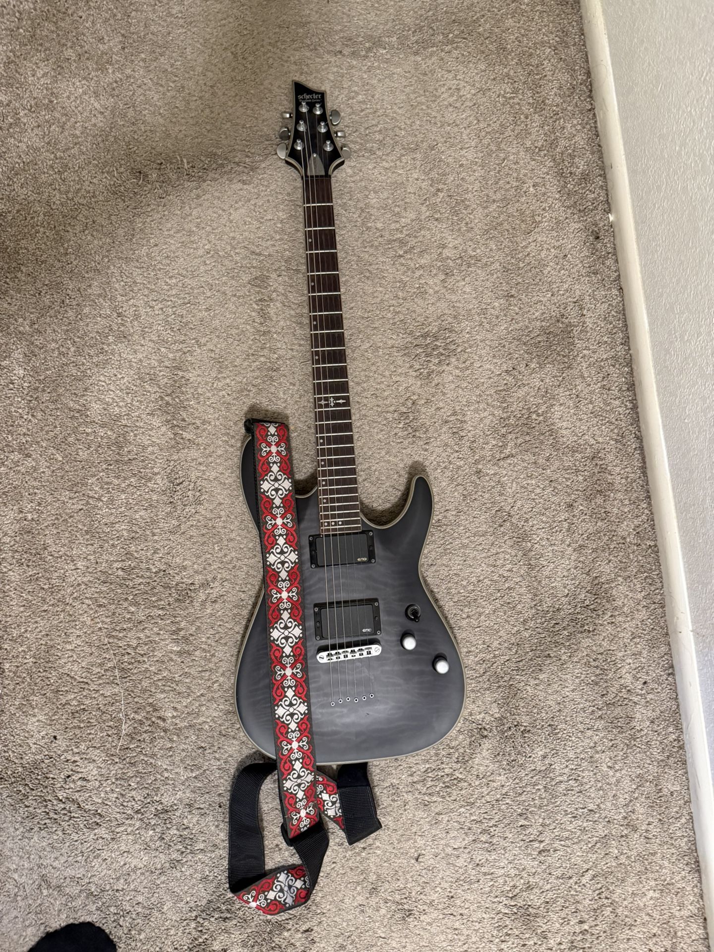 Schecter Guitar Research C-1 Platinum Electric Guitar Translucent Black