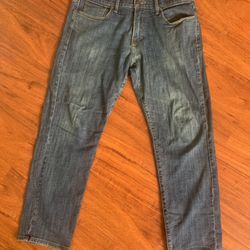 Lucky Brand 221 Straight Men Jeans Medium Wash Size 34x30 Color Blue