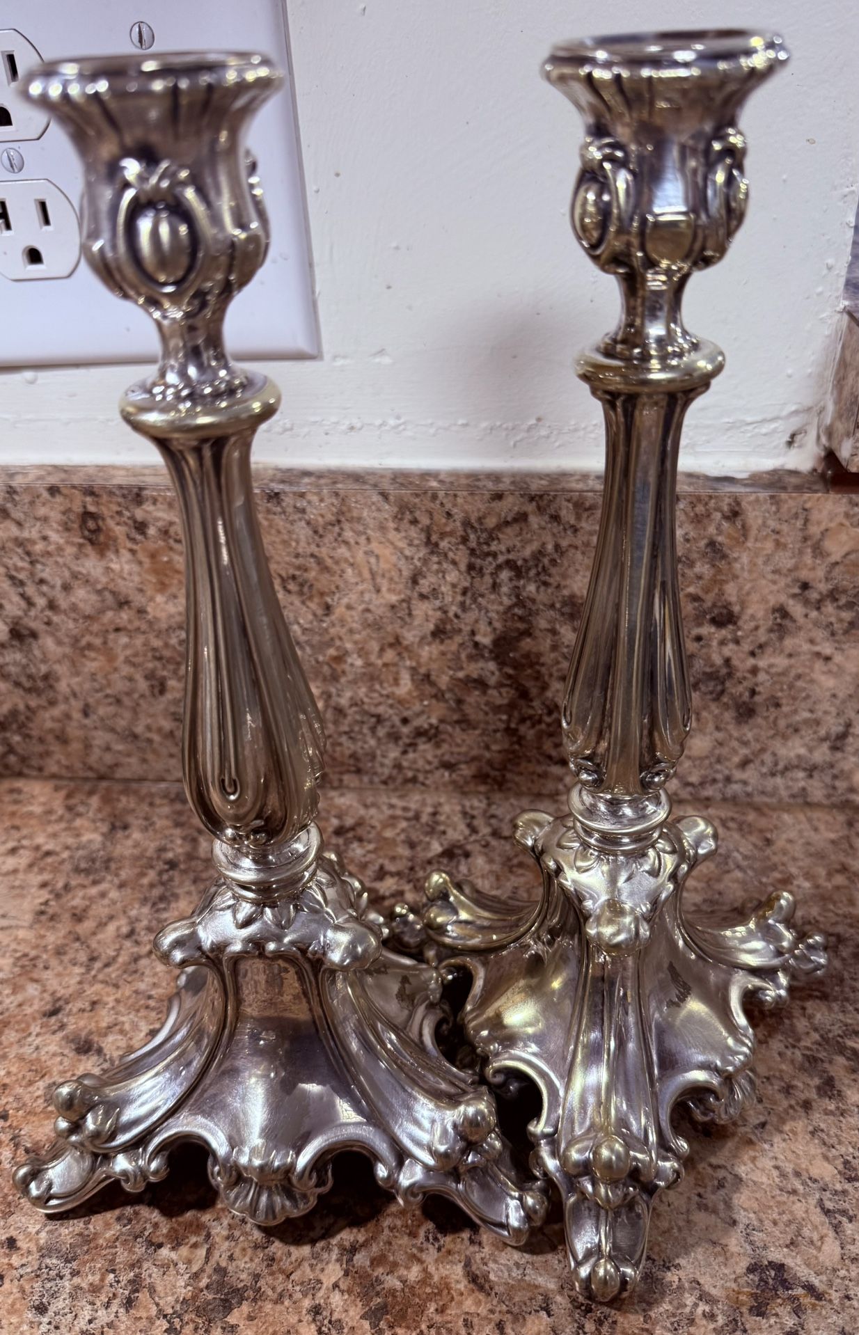 Silver Plated Candle Stick Holders