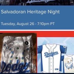 Los Angeles Dodgers Salvadoran Heritage Night Jersey SGA 8/26/25 XL