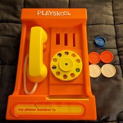 Vintage Playskool Telephone w/coins