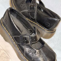 Dr. Martens 12277 Vintage Y2K DaisyFlower Splat Platform Mary Janes Size 7