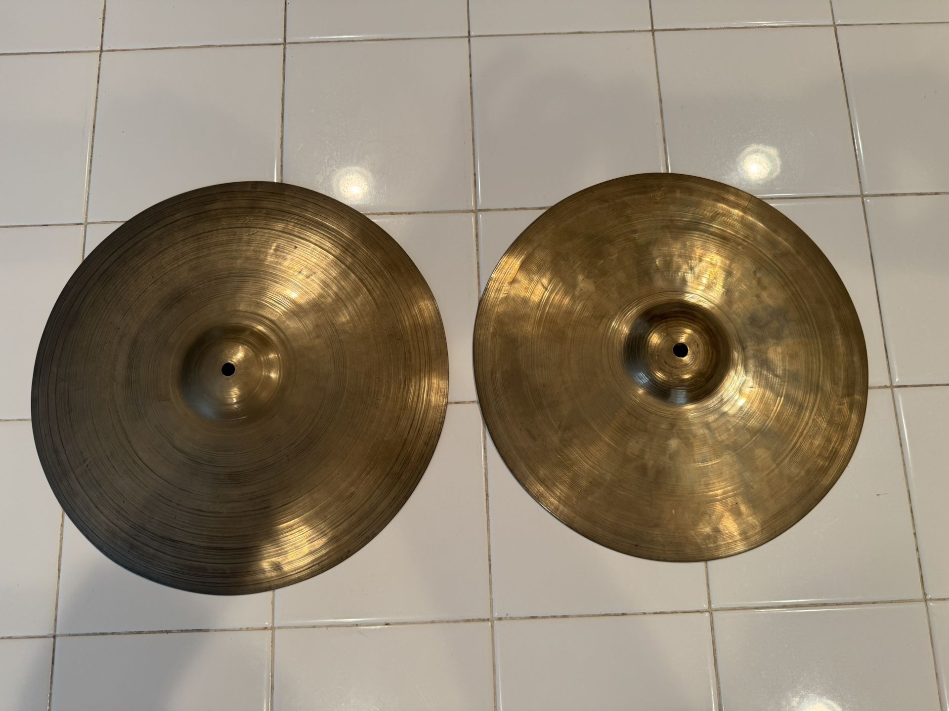Vintage pair / Zildjian K Constantinople cymbals 1920’s - 1930’s - Made in Turkey - K Zildjian & Cie