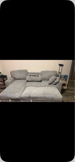 Gray sofa couch