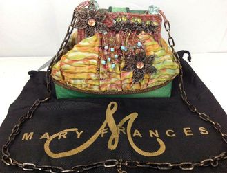 New MARY FRANCES Flower Shoulder Satchel Handbag