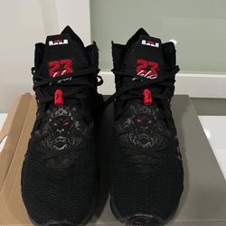 NIKE LEBRON 17 XVII GS INFRARED VI BLACK AND RED 