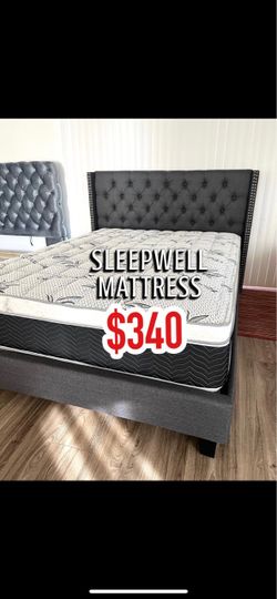 Queen size bed frame with mattress included