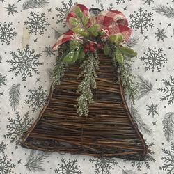 Christmas Ornament/ Grape Wood Decor Bell