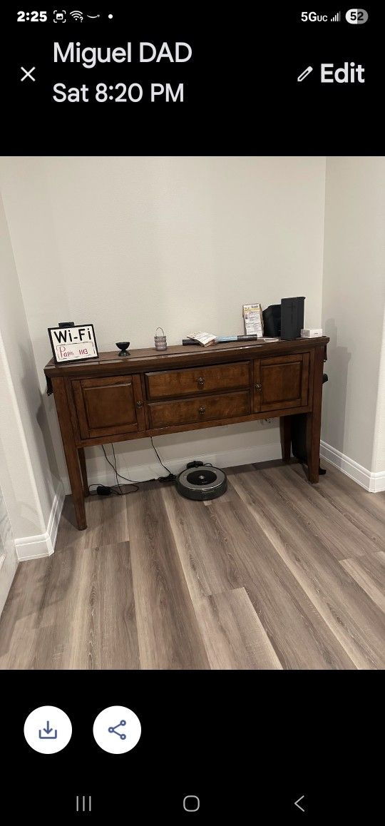 Buffet table