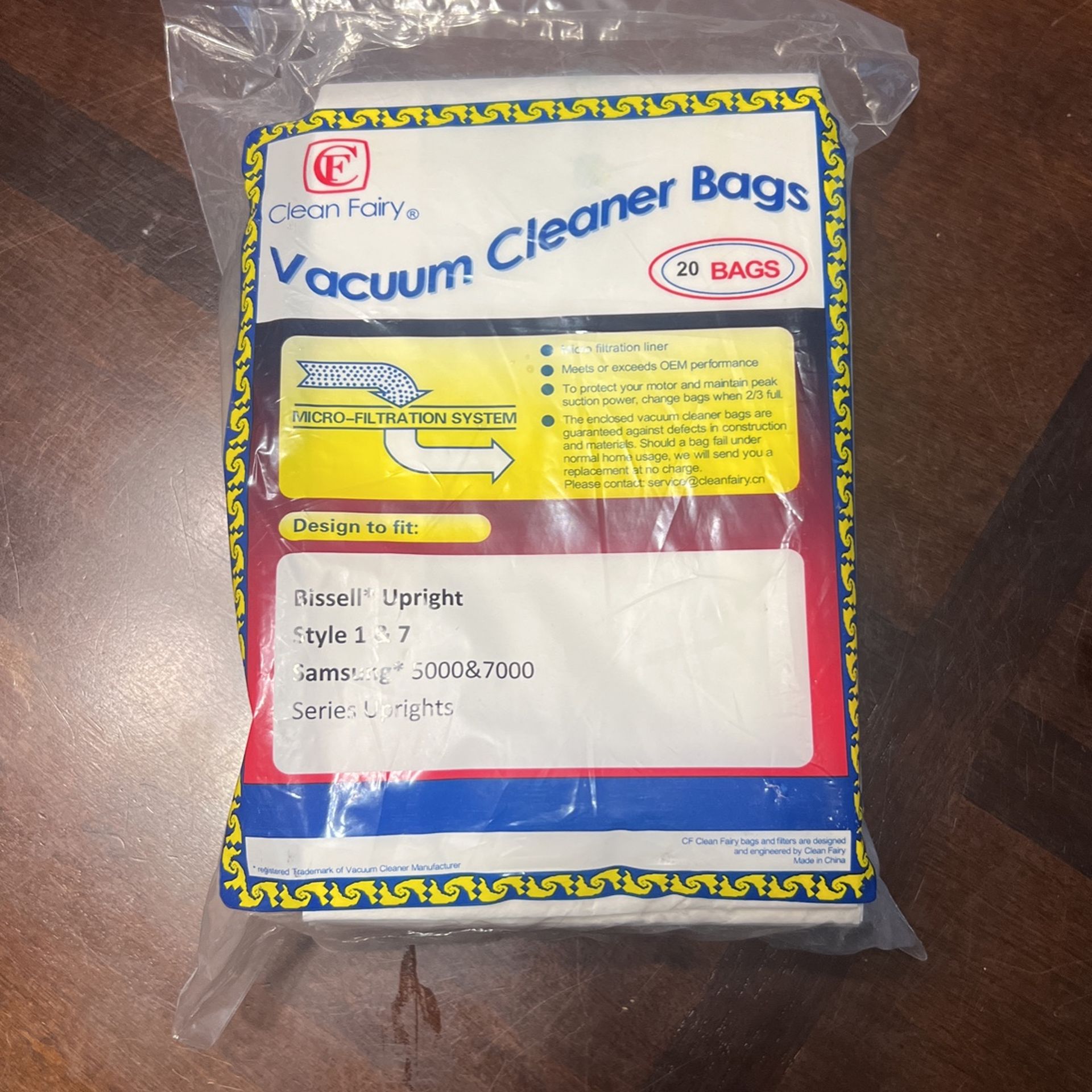 Vacuum Cleaner Bags (20 Count)