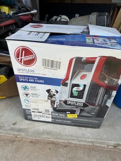 Hoover portable carpet and a poster cleaner
