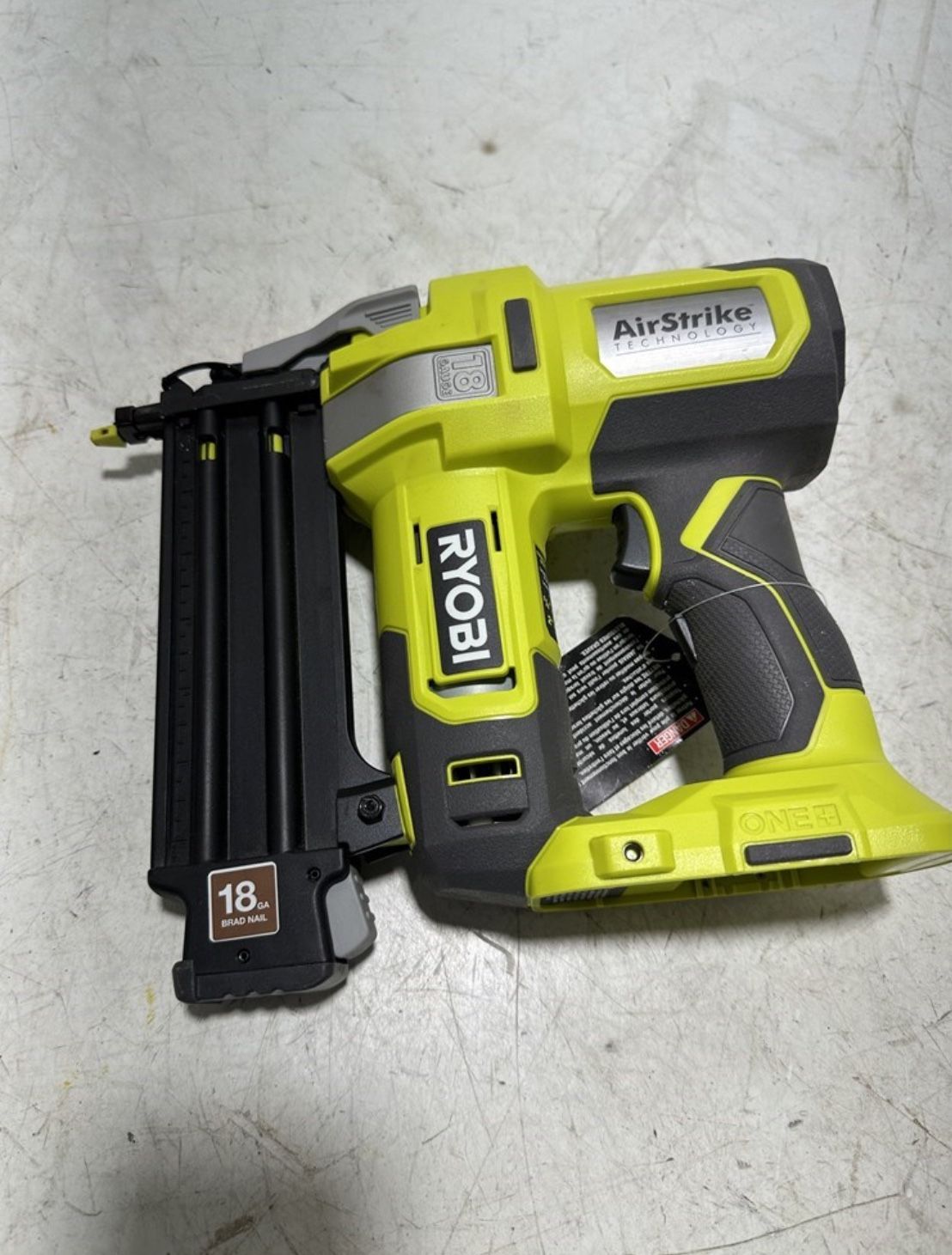 Ryobi One+18V 18-Gauge Cordless AirStrike Brad Nailer (Tool Only)