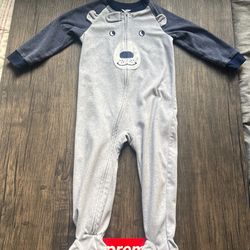 NWT INFANT BOYS CARTER'S BEAR FLEECE SLEEPER