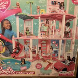 Barbie Dreamhouse Pool Party Doll House and Playset with 75+ Pieces, 45 in