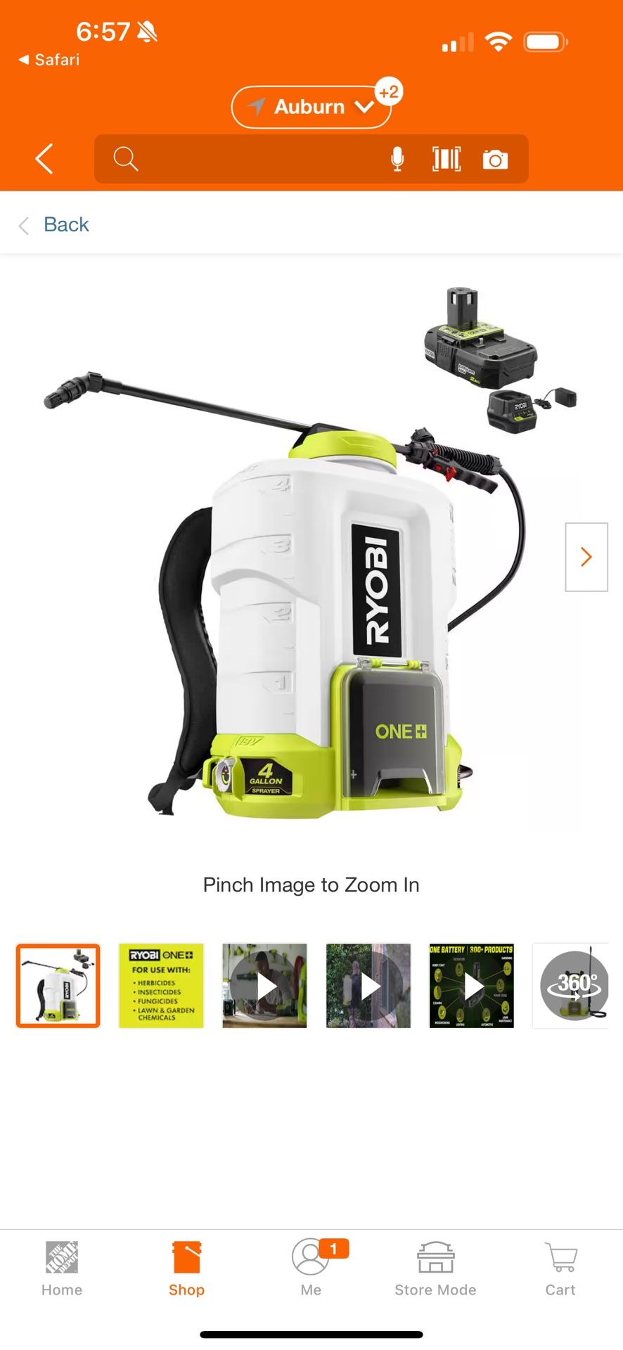 Ryobi Backpack Sprayer