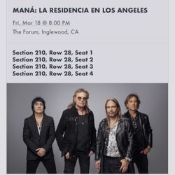 Mana Tonight The Forum 