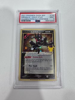 2021 POKEMON SWSH BLACK STAR PROMO #144 GRENINJA-GOLD STAR PSA 9