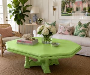 Vintage Green braided statement table