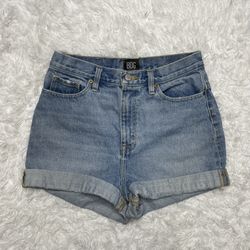 BDG Urban Outiffers High-Rise Mom Jean Shorts Medium Wash Cuffed Hem Women’s 27