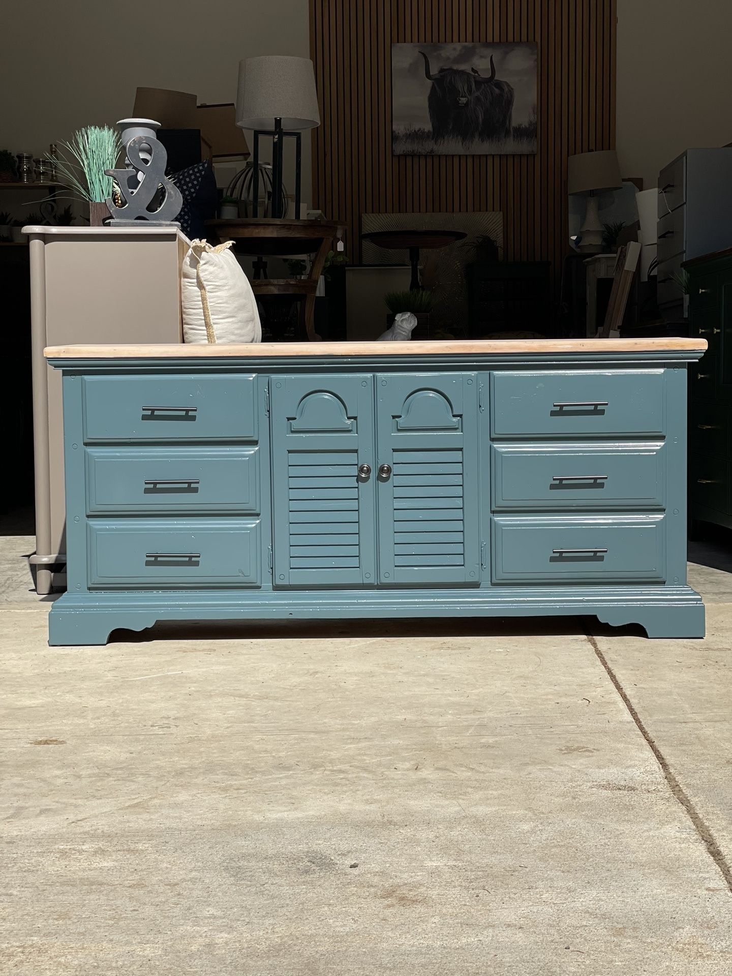 Solid wood , dresser made in the USA in 1975