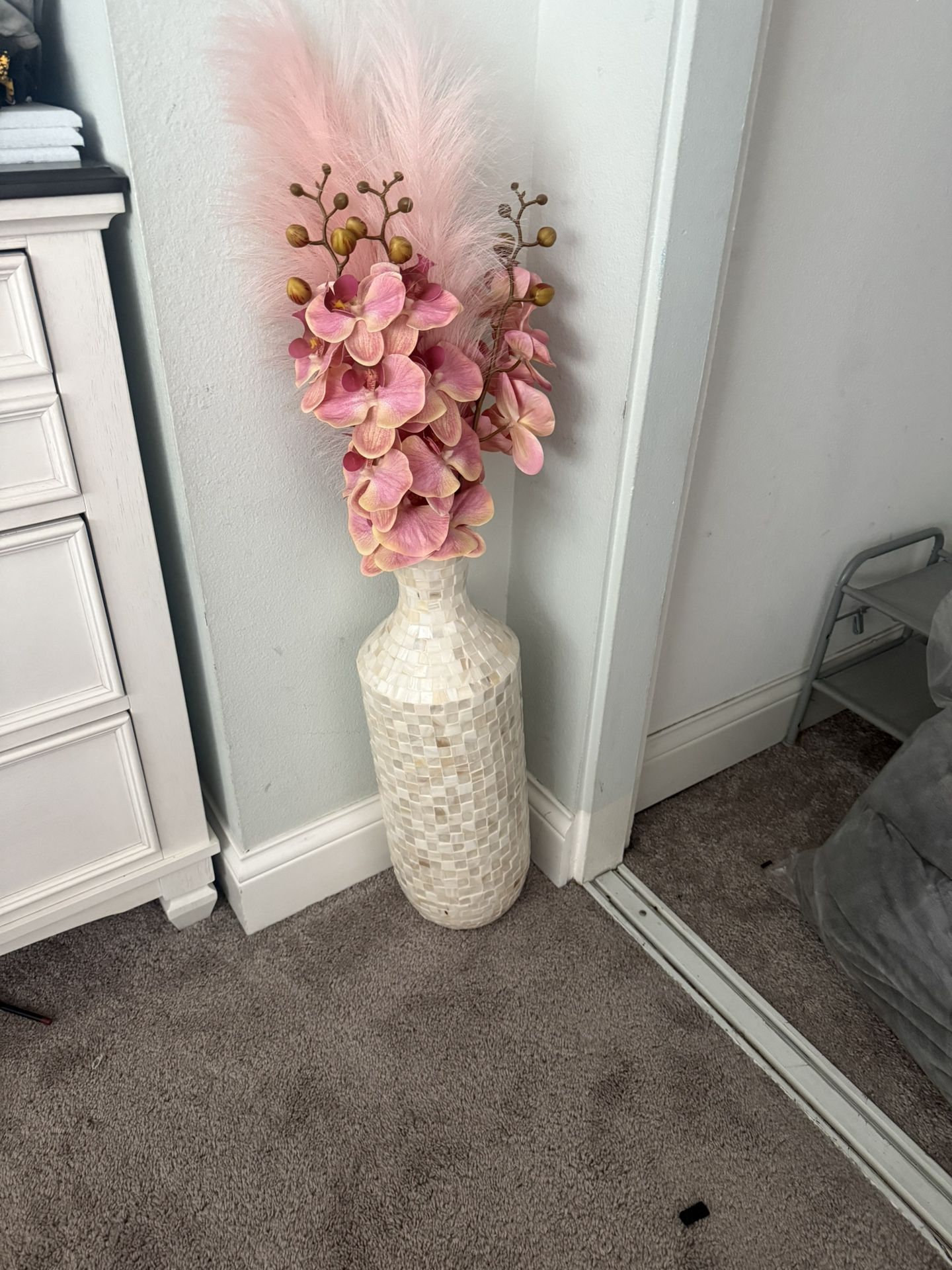 Vase With Flowers Pink