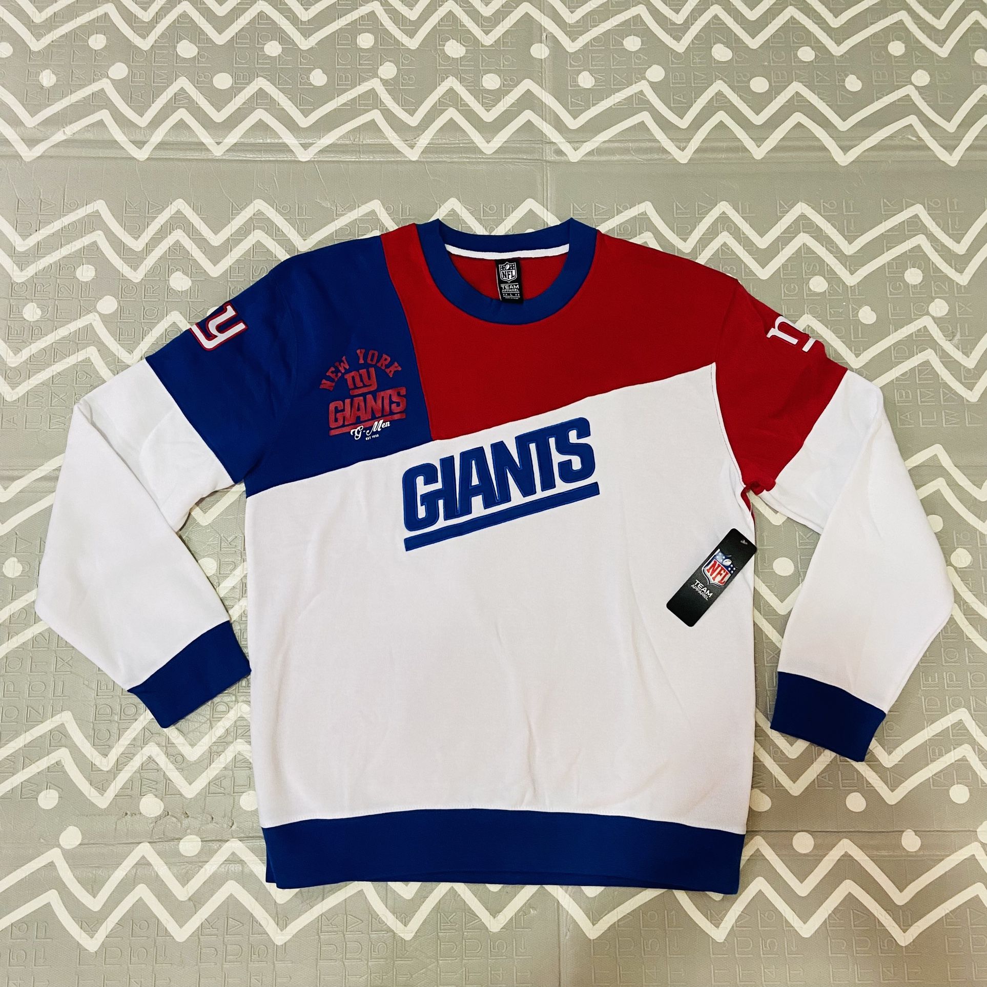 Vintage Retro New York Ny Giants Sweater Sweatshirt Hoodie XL
