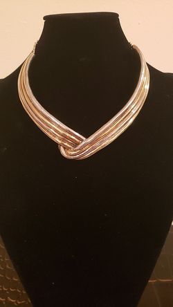 Sterling silver choker necklace