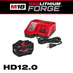 Milwaukee M18 FORGE HD 12.0 Ah Battery And Rapid Charger