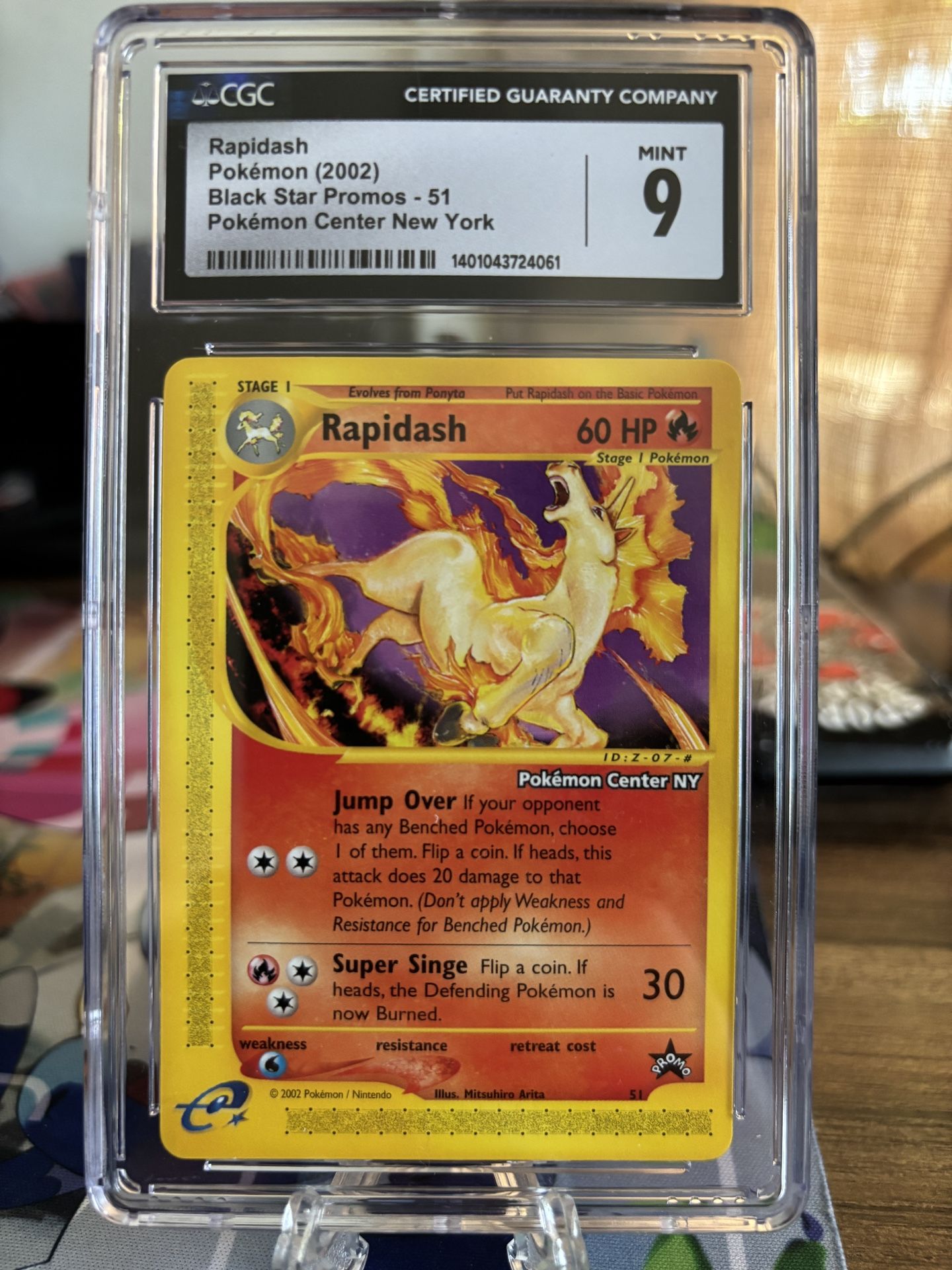 CGC 9 Rapidash Promo #51 (2002) Pokemon Center New York